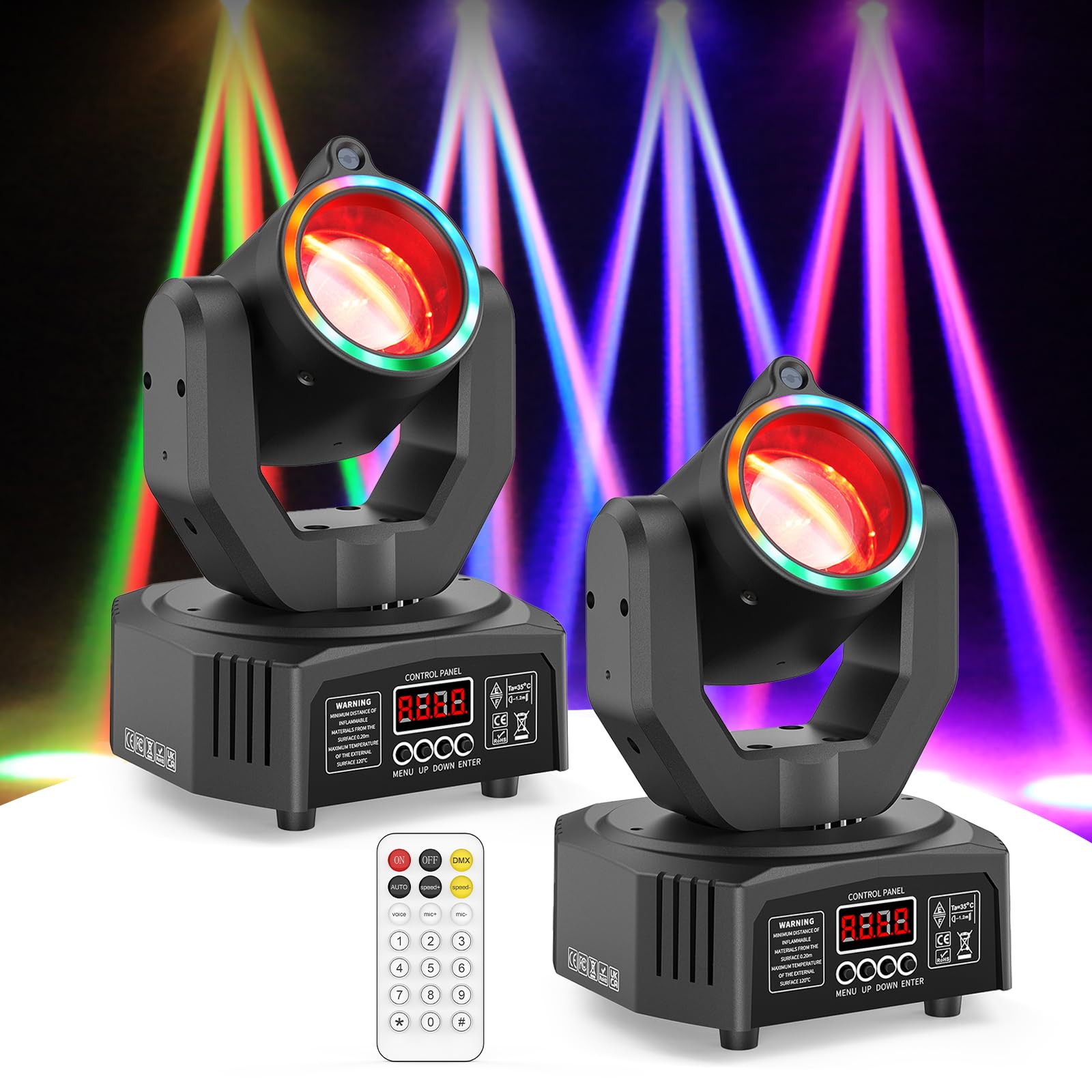 Amazon.com: 2-Pack Mini Moving Head Light, 50W LED Stage Lighting